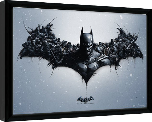 Framed poster Batman: Arkham Origins - Logo