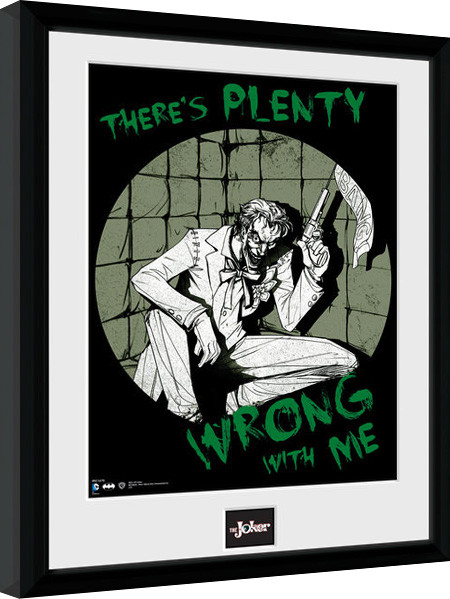 Framed poster Batman Comic - Joker Plenty Wrong