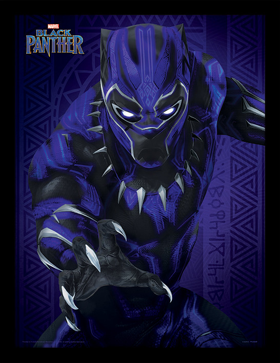 Black Panther - Glow Framed poster 