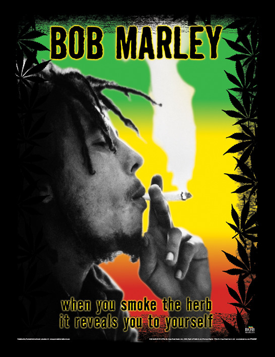 BOB MARLEY POSTER 24 In x 36 In SMOKE THE HERB 