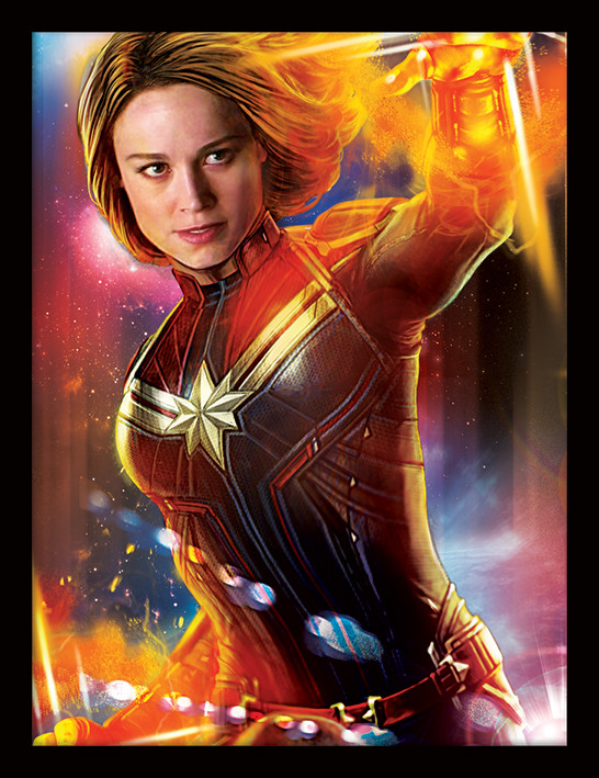Captain Marvel Glow Framed poster Buy at UKposters