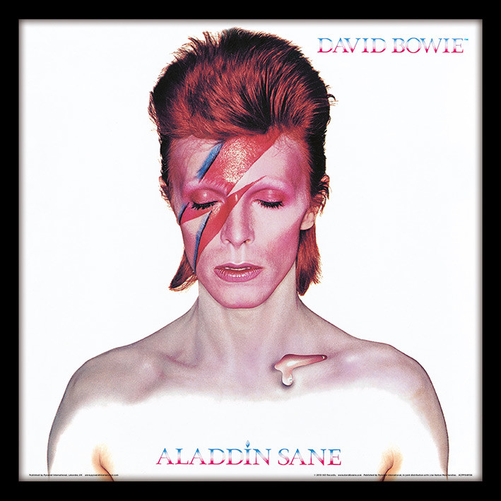 Framed poster David Bowie - Aladdin Sane
