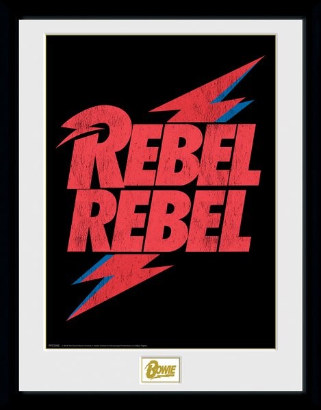 Framed poster David Bowie - Rebel Rebel Logo