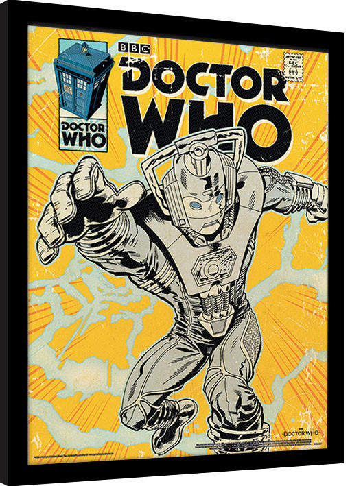 Framed poster Doctor Who - Cyberman Comic