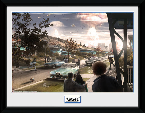 Framed poster Fallout 4 - Sanctuary Hills Panic
