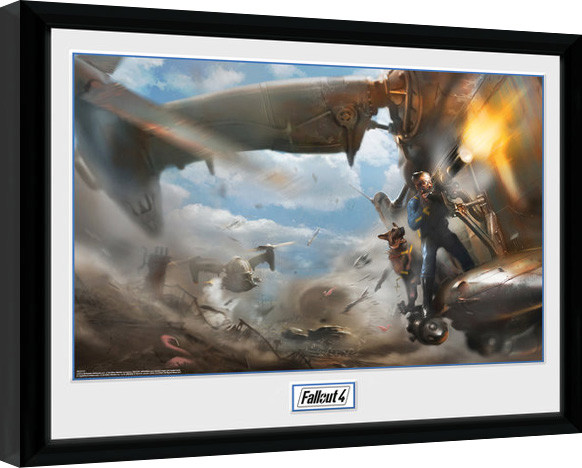 Framed poster Fallout 4 - Virtibird Door Gunner