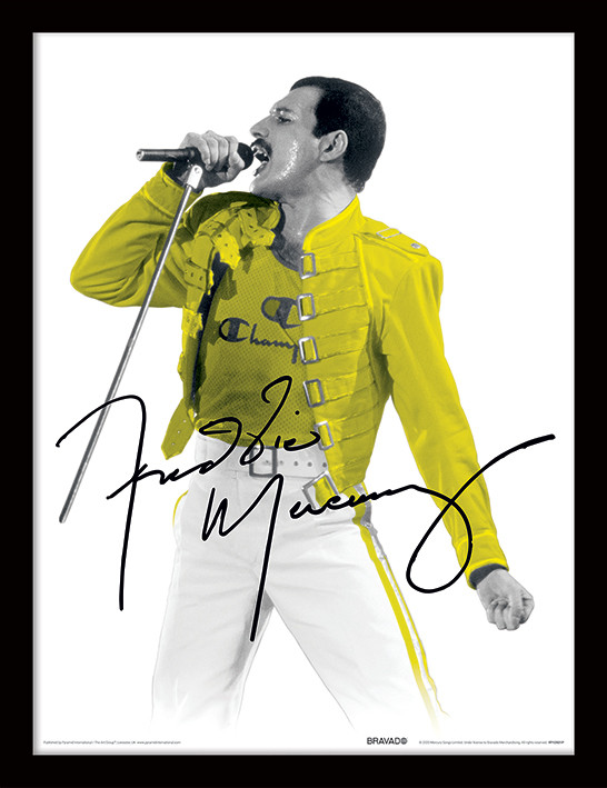 Freddie Mercury - Yellow Jacket Framed poster
