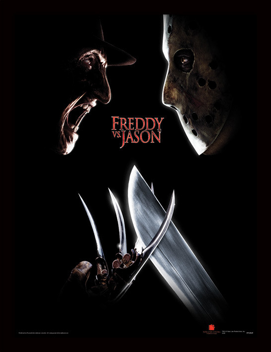 Framed poster Freddy Vs Jason - Face Off