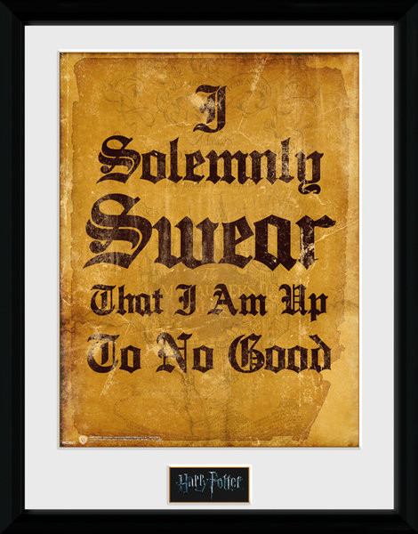 Framed poster Harry Potter - I Solemnly Swear