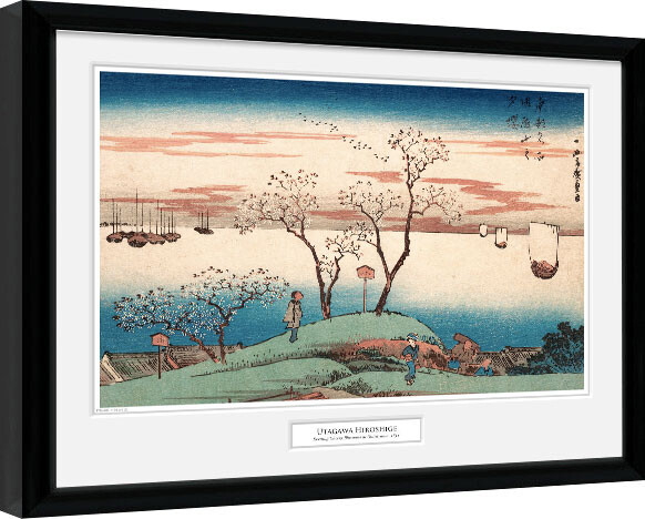Framed poster Hiroshige - Cherry Blossom at Gotenyama