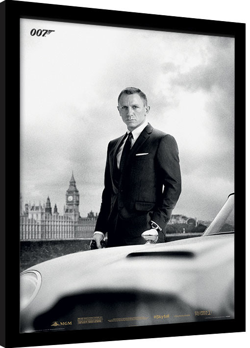 Framed poster James Bond (Skyfall) - Bond & DB5