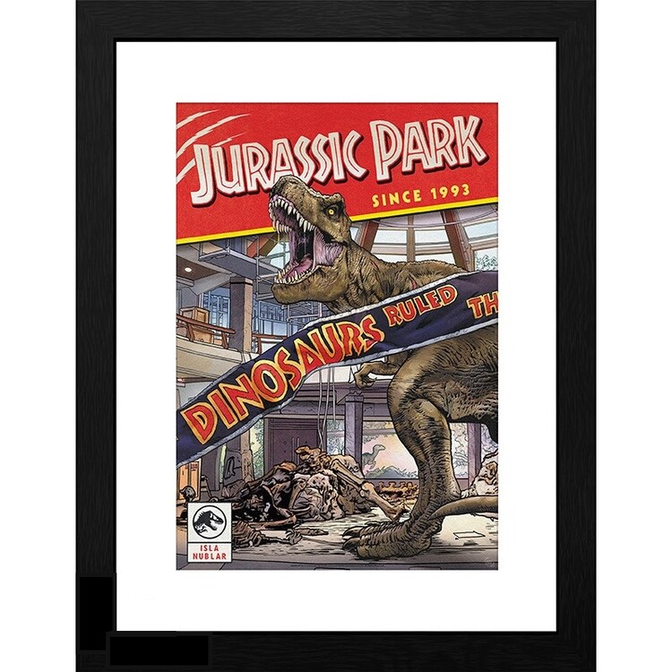 Framed poster Jurassic Park - Comics