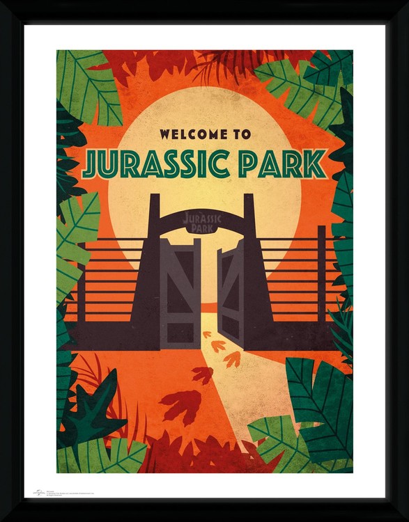 Framed poster Jurassic Park - Welcome