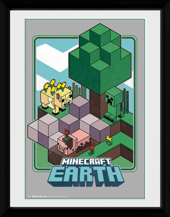 Framed poster Minecraft - Vintage