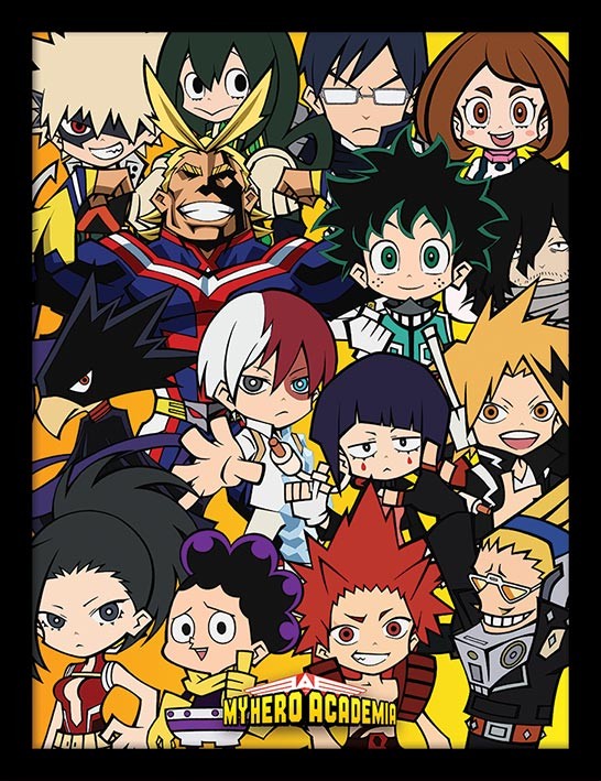 Framed poster My Hero Academia - Chibi Characters