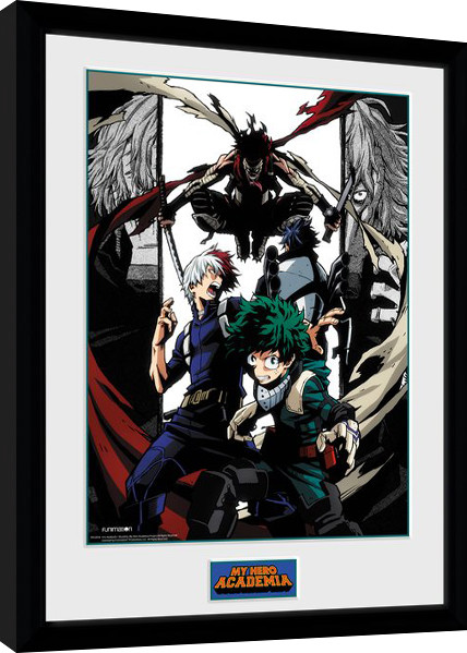 Framed poster My Hero Academia - Heroes and Villains