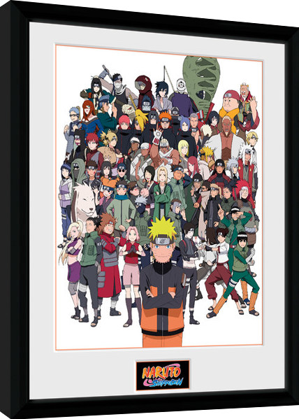 Naruto Shippuden - Group Wall Poster, 22.375 x 34, Framed