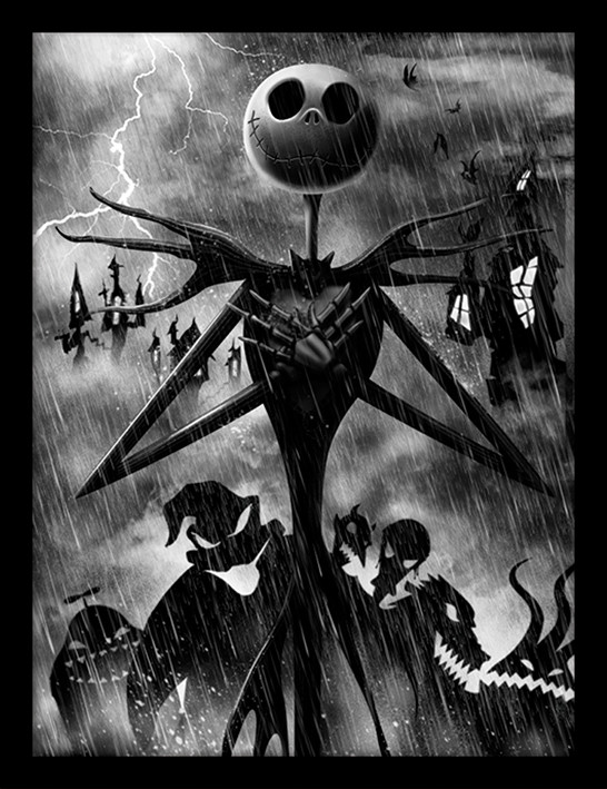 #8655 RP81 X THE NIGHTMARE BEFORE CHRISTMAS POSTER:MOVIE REPRO JACK 
