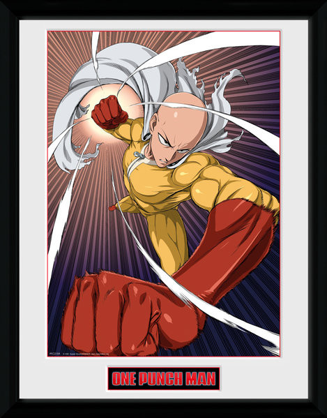 Framed poster One Punch Man - Speed Punch