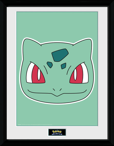 Framed poster Pokemon - Bulbasaur Face