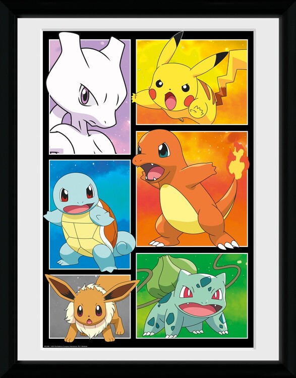 Pokemon - Comic Panels Framed poster