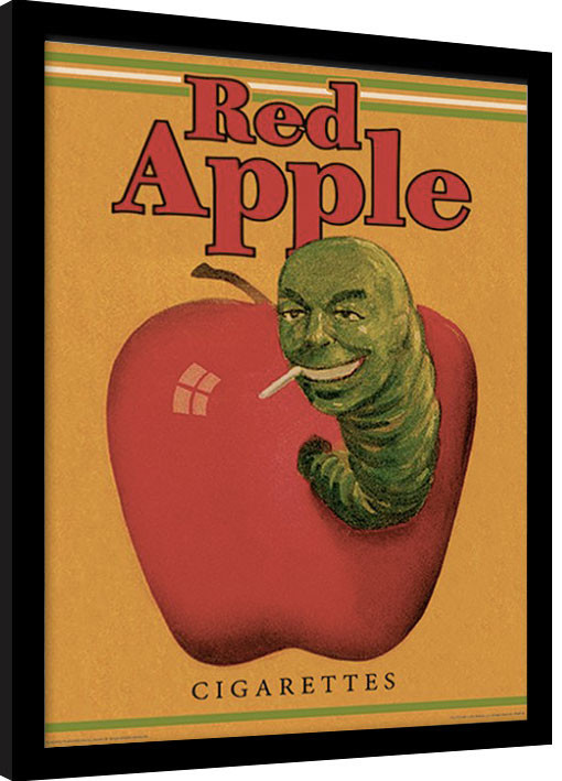 Framed poster PULP FICTION - red apple cigarettes