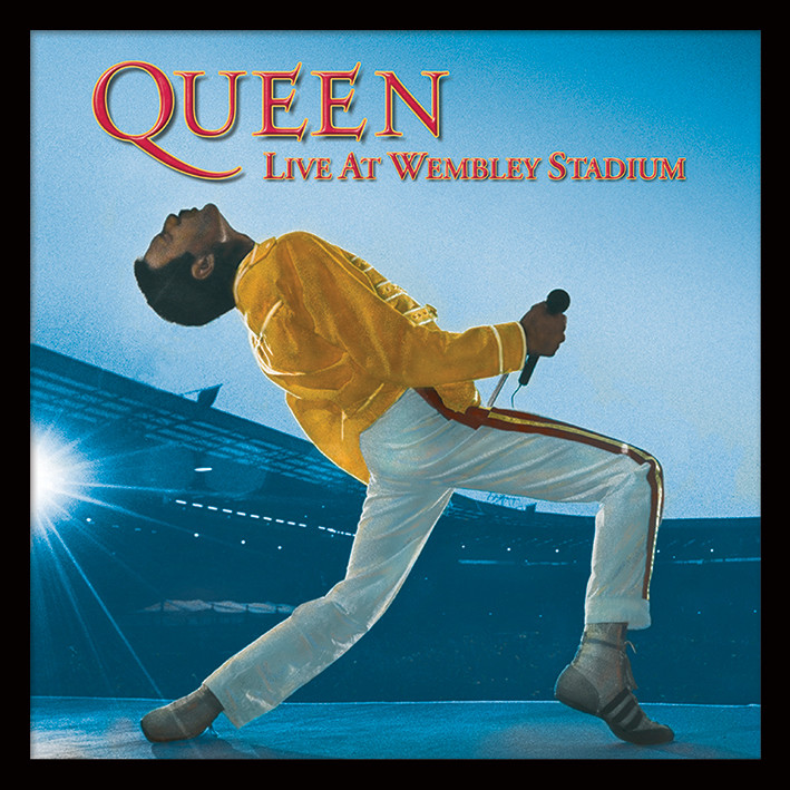 Framed poster Queen - Live At Wembley