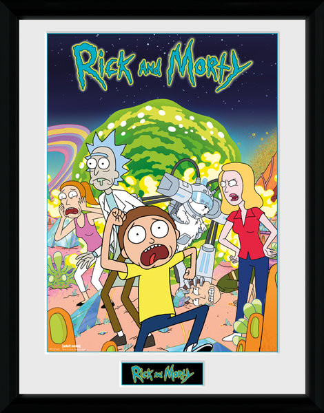 Framed poster Rick & Morty - Compilation