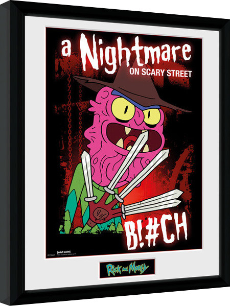 Framed poster Rick & Morty - Scary Terry
