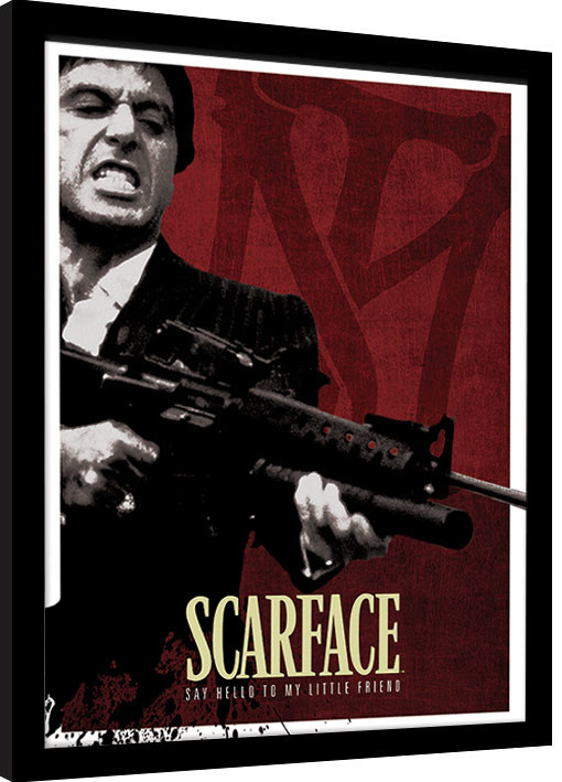 Framed poster Scarface - Blood Red