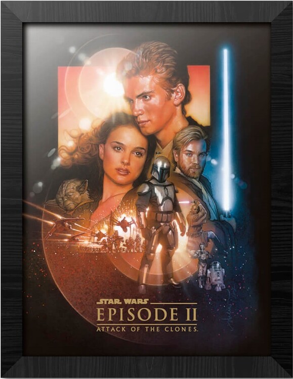 Framed poster Star Wars: Epizode II - Attack Of The Clones