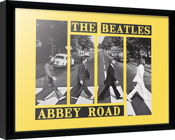 framed beatles poster