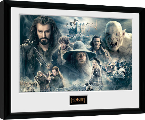 Framed poster The Hobbit - Battle of Five Armies Collage