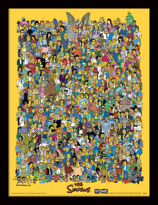 The Simpsons Characters Framed Poster Buy At Abposters Com