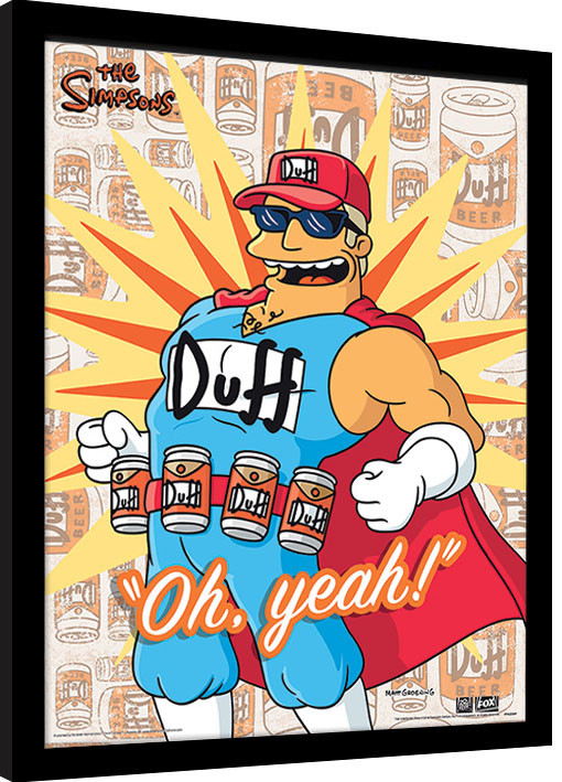 The Simpsons Duff Man Framed Poster Buy At Ukposters