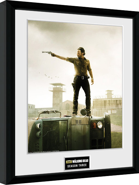 Framed poster The Walking Dead - Season 3