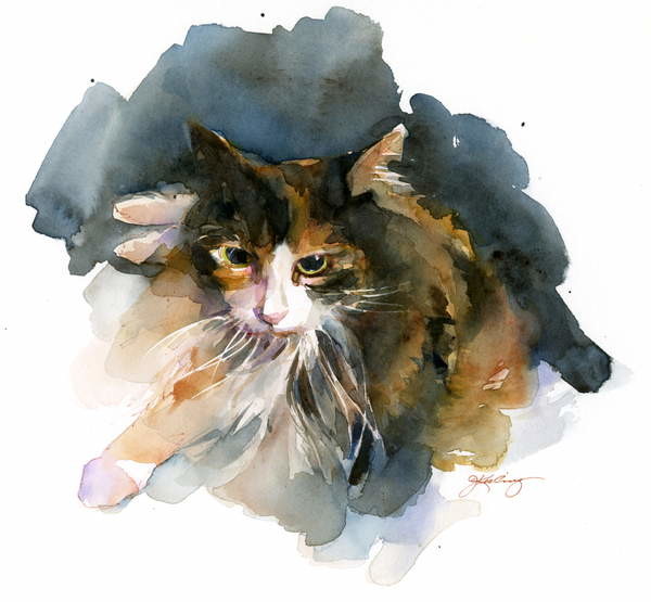 Slika na platnu Calico Cat, 2015,