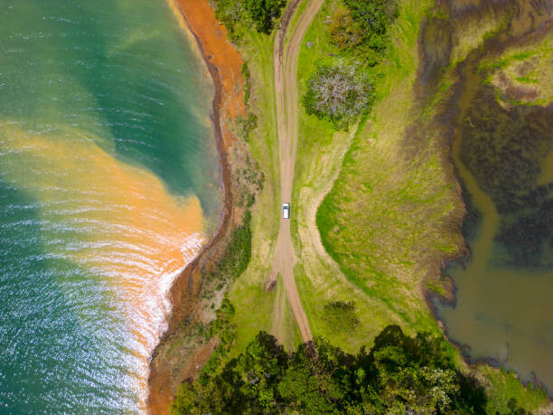 Slika na platnu An aerial view of a car