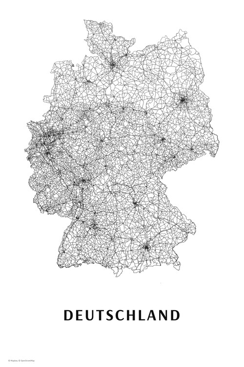 Slika na platnu Deutschland black & white