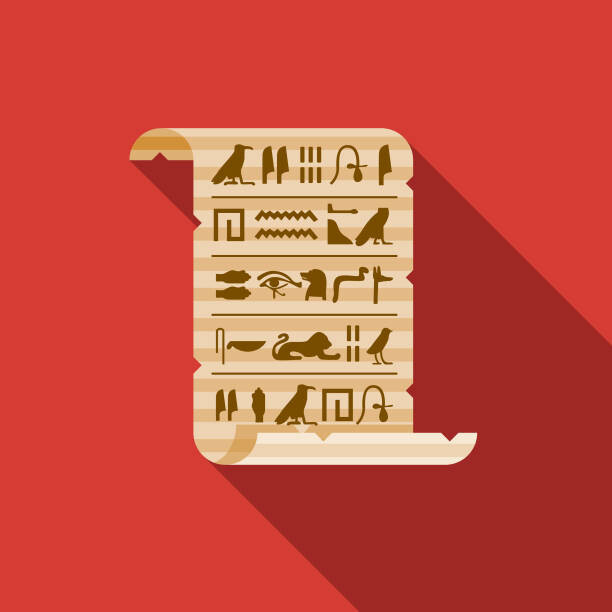 Slika na platnu Hieroglyphs on Papyrus Egypt Icon