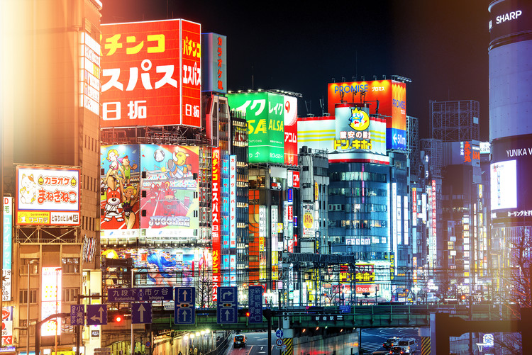 Art Print on Demand Night in Shinjuku