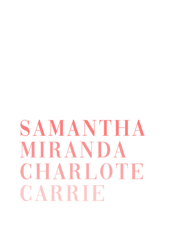 Art Print on Demand sex in the city names