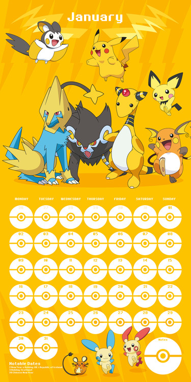Calendar 2021 Pokemon