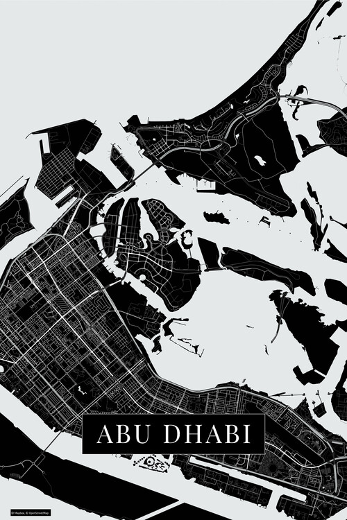 Poster Abu Dhabi black