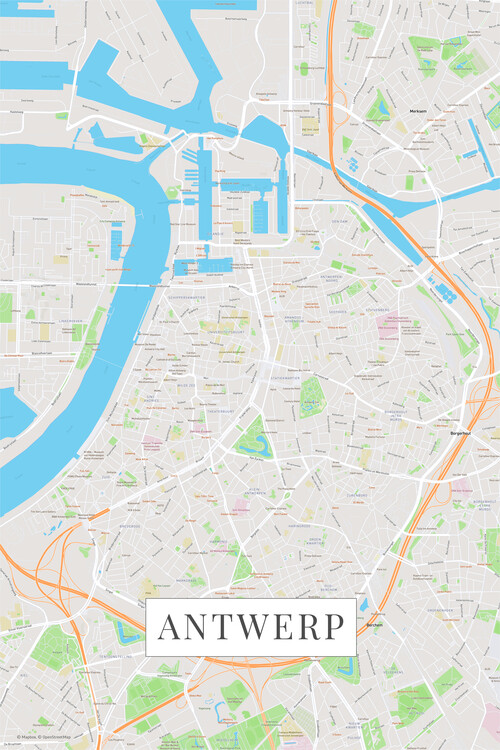 Poster Antwerp color