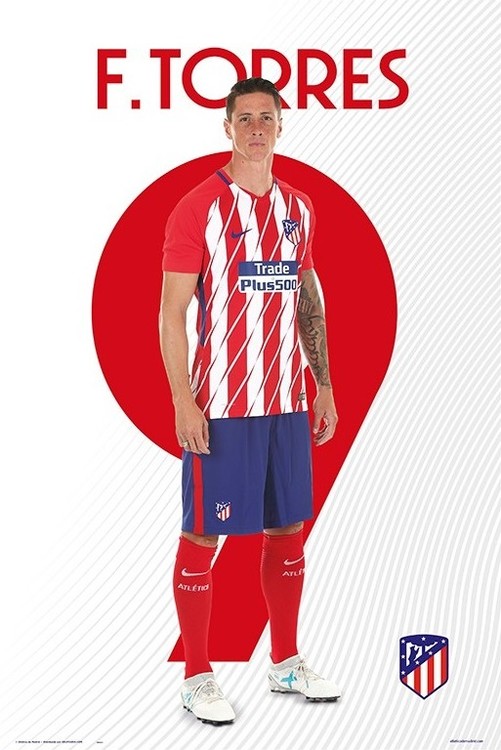 Poster Atletico De Madrid 2017/2018 -  F. Torres
