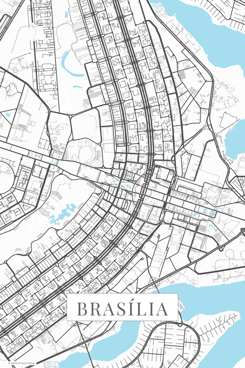 Poster Brasilia white