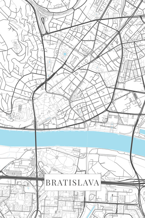 Poster Bratislava white