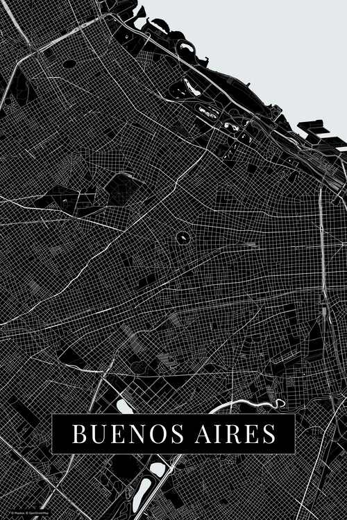 Poster Buenos Aires black