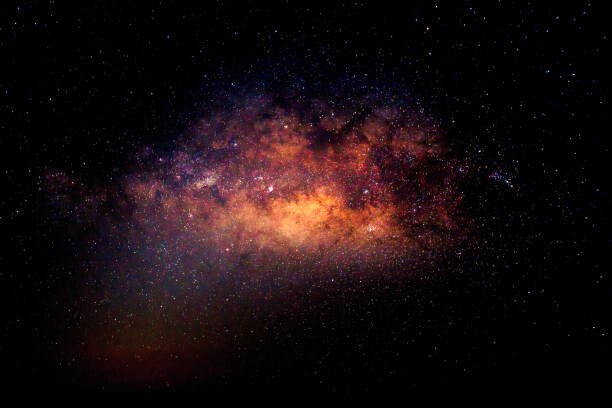 Poster Center Milky way galaxy with stars